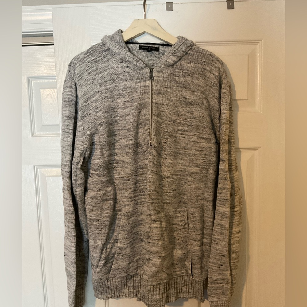 Banana Republic Gray Hooded Sweater